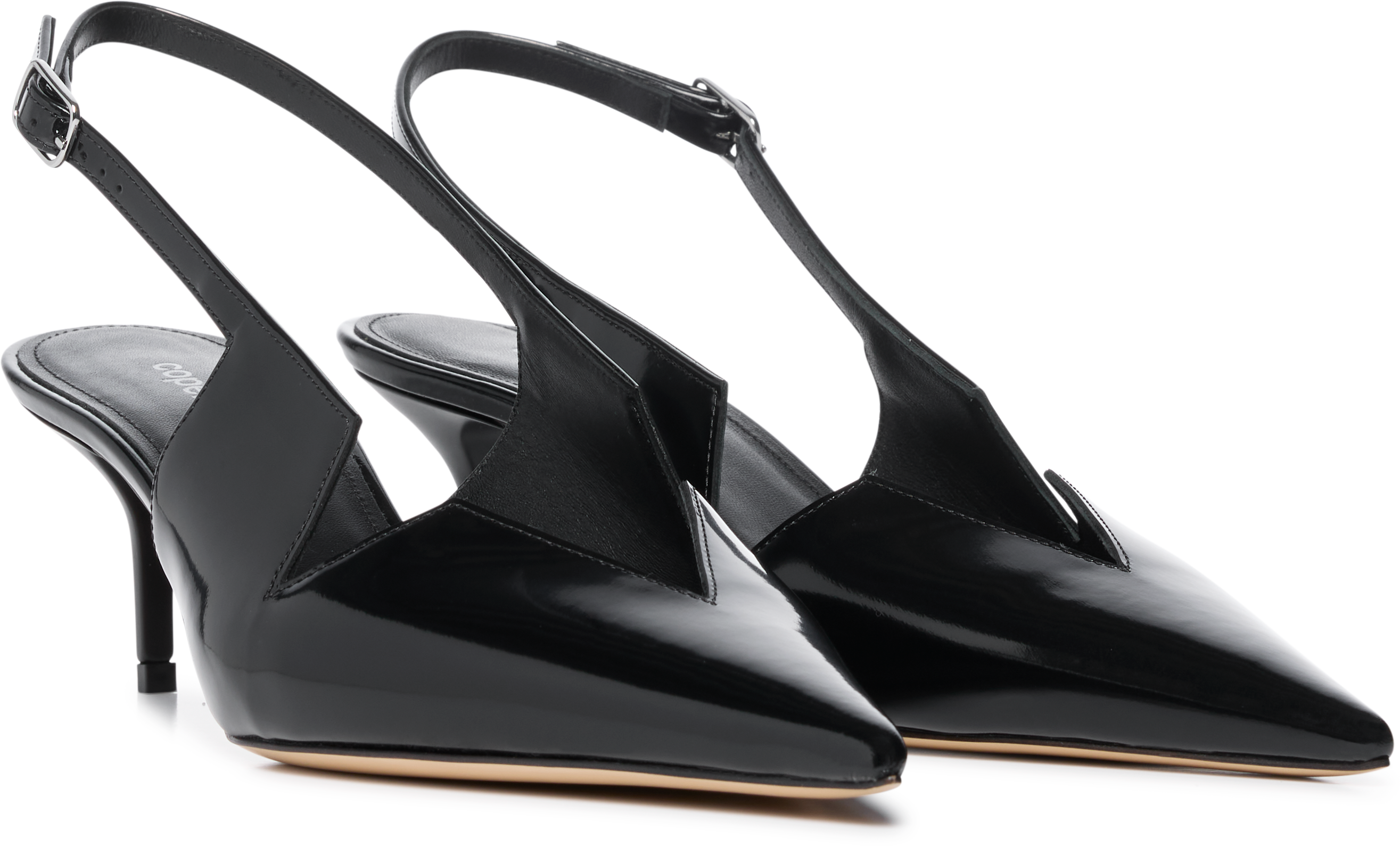 Coperni Gloss Star Cut-Out Low Stiletto Heels