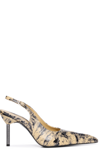 Picture of Carmine Lizard Embossed Leather Mules