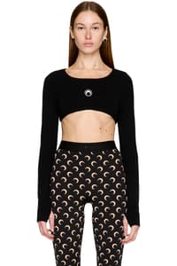 Picture of Moon Logo Knit Ultra Cropped Sweater Top