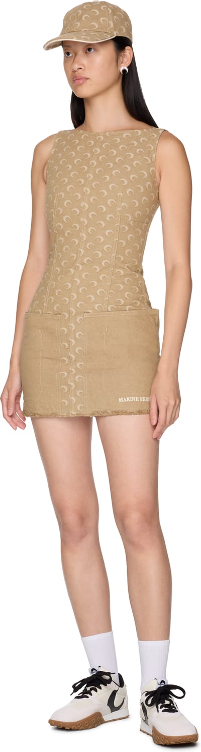 Marine Serre Moon Jacquard Twill Mini Dress