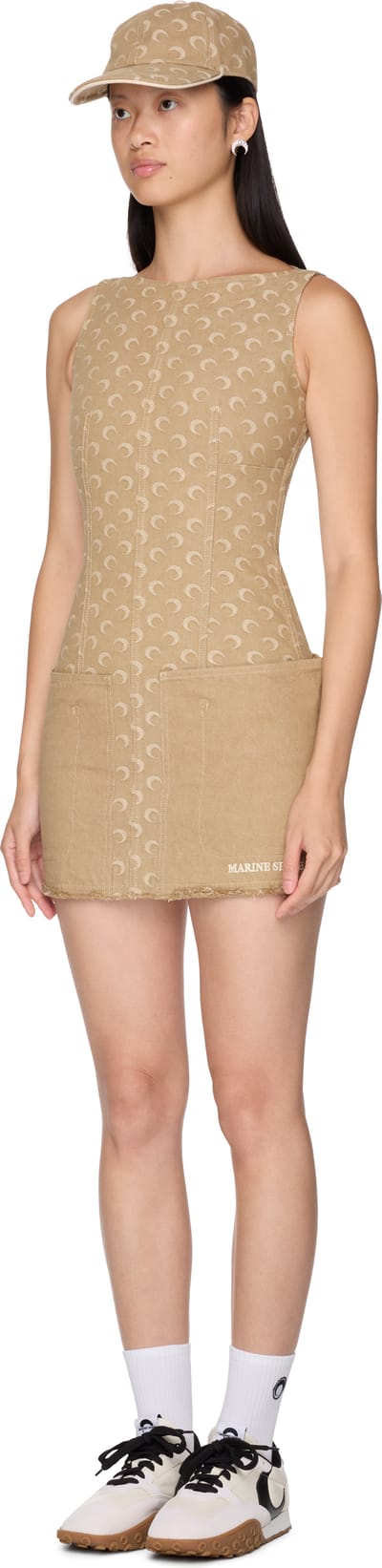 Marine Serre Moon Jacquard Twill Mini Dress