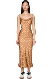 Picture of Moon Printed Flou Long Slip Dress