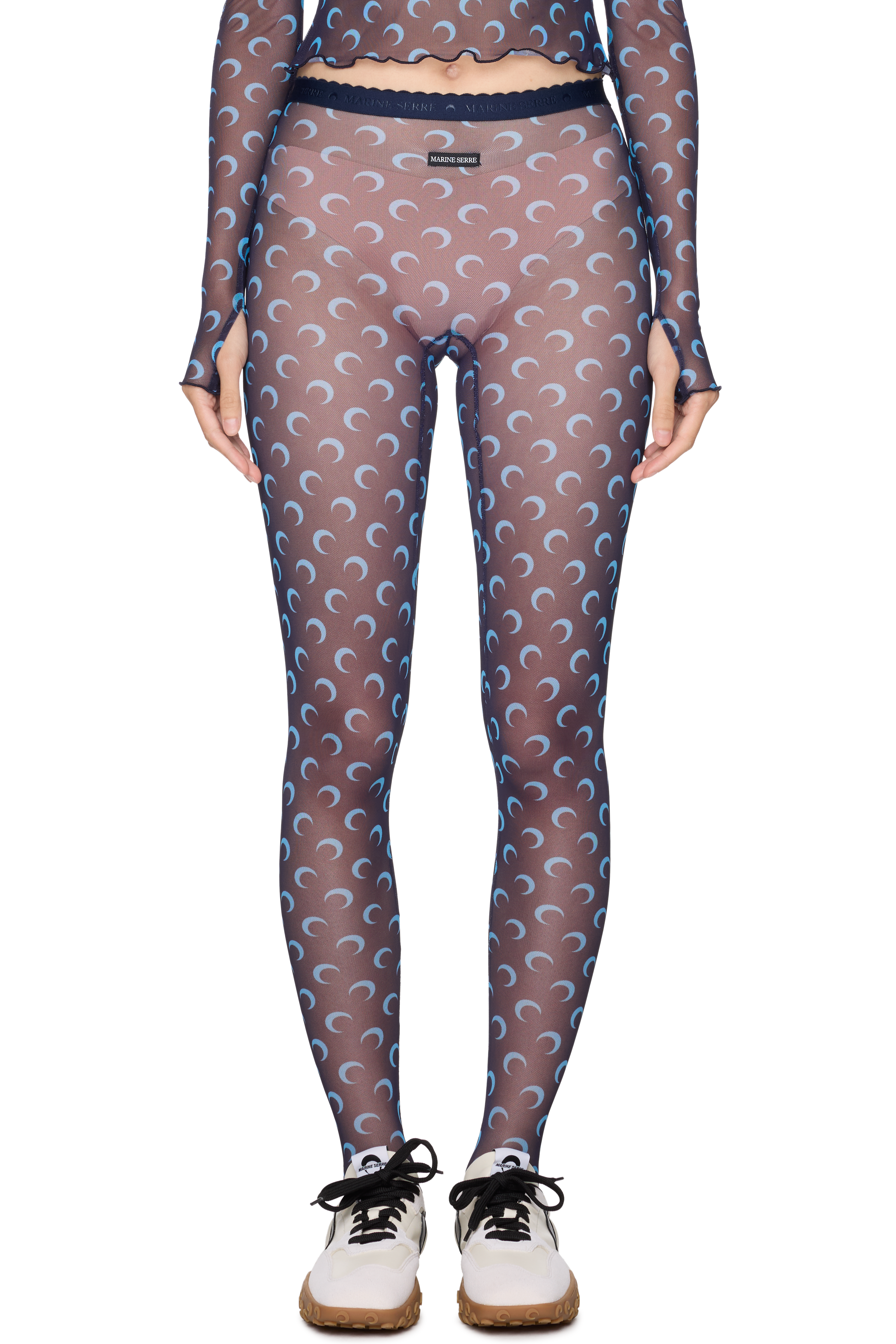 Picture of Moon Printed Mesh Tights