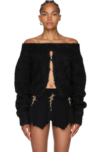 Picture of Furry Off Shoulder Sweater Top