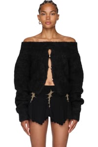 Picture of Furry Off Shoulder Sweater Top