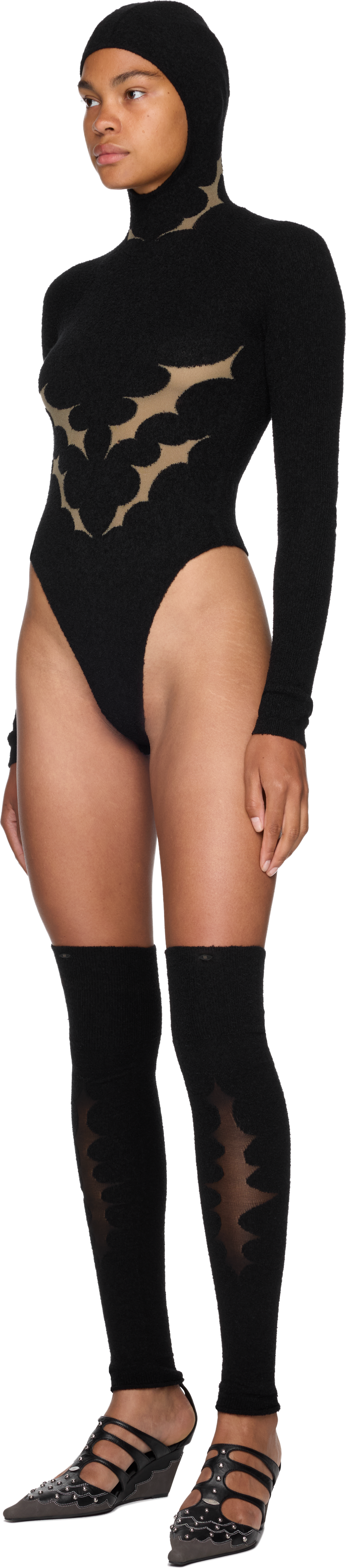 Rui Thorn Intarsia Hooded Bodysuit