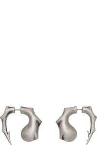 Picture of Silver Curved Fishhook Earrings