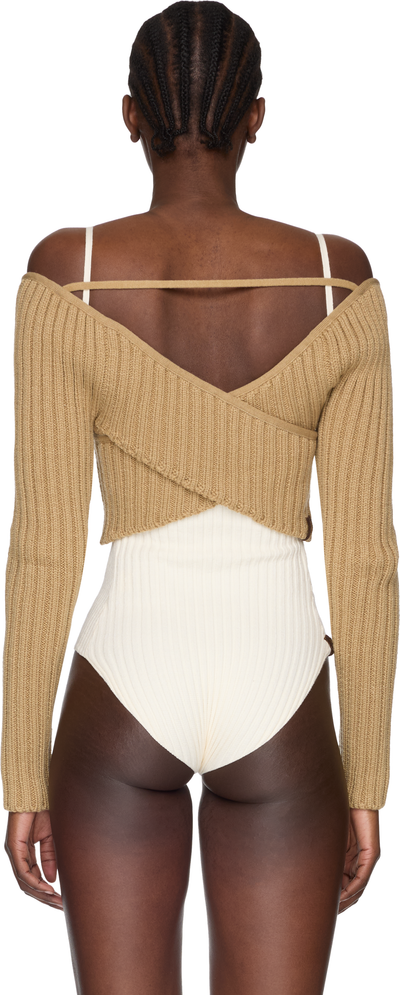 Isa Boulder Crossed Sleeves Sweater Top