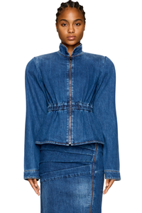 Picture of Hayley Peplum Denim Bomber Jacket