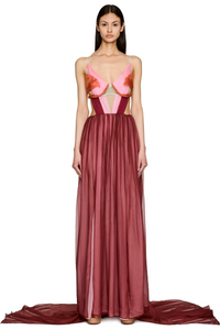 Picture of Dahlia Semi-Sheer Flower Petal Gown