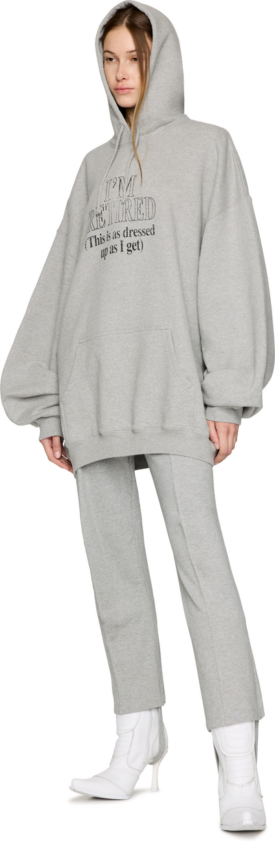 VETEMENTS I'm Retired Oversized Hoodie Top