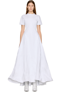 Picture of Logo Embroidered Metalized Wrinkled T-Shirt Dress