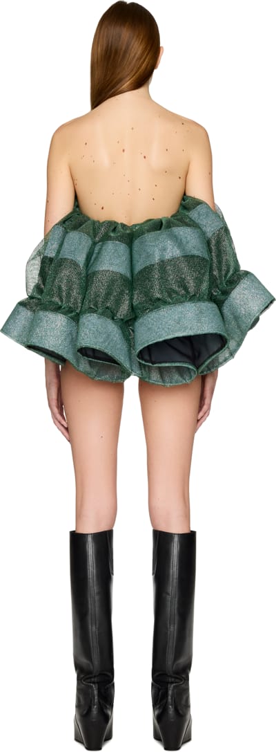LAURA ANDRASCHKO Corsette Heart Mini Dress