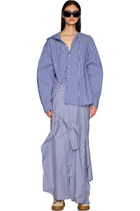 Picture of Striped Deconstructed Shirting Maxi Dress