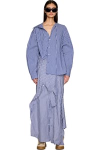 Picture of Striped Deconstructed Shirting Maxi Dress