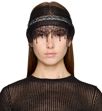 Ann Demeulemeester Klas Embroidered Lace Cap