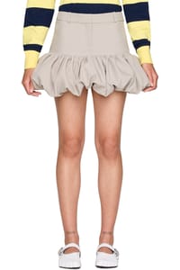 Picture of Gathered Hem Tailored Mini Skirt