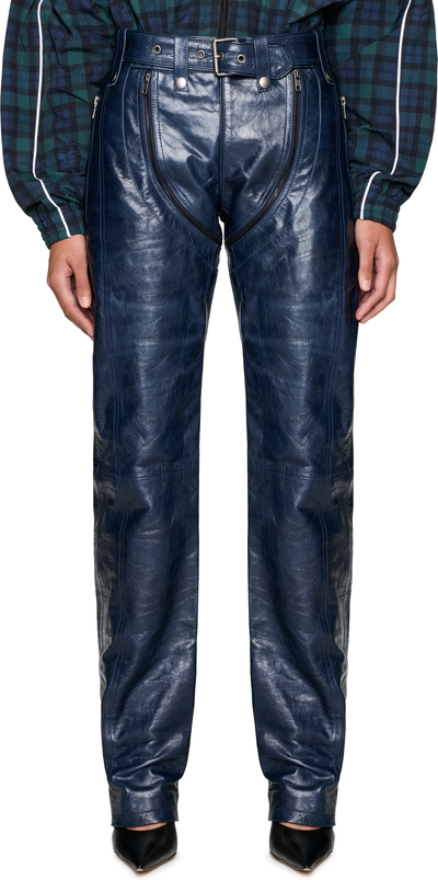 Martine Rose Zip Chap Leather Trouser
