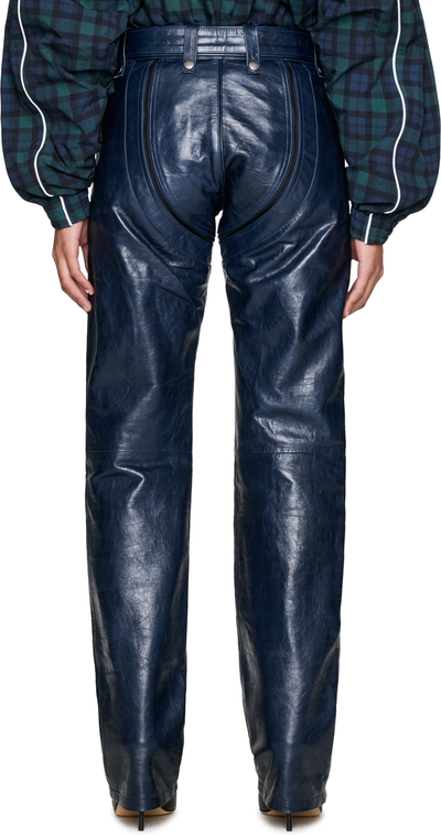 Martine Rose Zip Chap Leather Trouser
