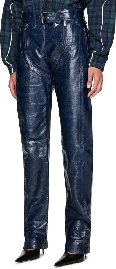 Martine Rose Zip Chap Leather Trouser