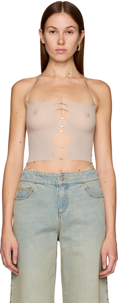 Rui Button Halter Neck Tank Top
