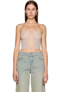 Picture of Button Halter Neck Tank Top