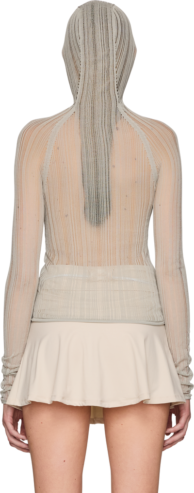 Rui Semi-Sheer Hood Cardigan