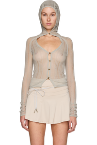 Picture of Semi-Sheer Hood Cardigan