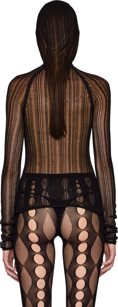Rui Semi-Sheer Hood Cardigan