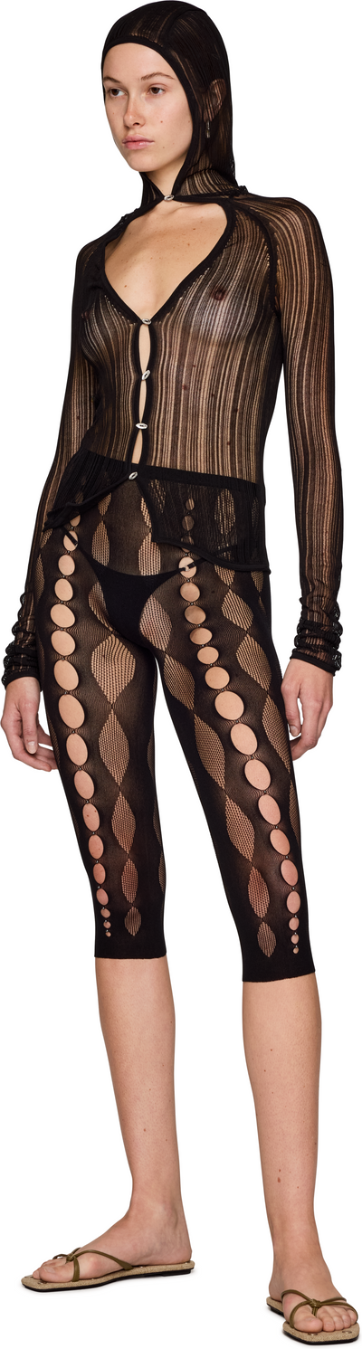 Rui Semi-Sheer Hood Cardigan