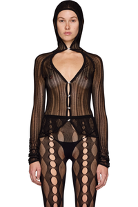 Picture of Semi-Sheer Hood Cardigan