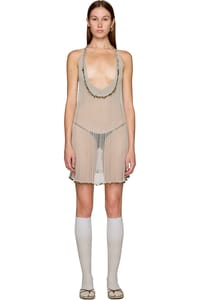 Picture of Semi-Sheer Cowl Neck Mini Dress