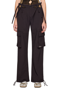 Picture of Embroidery Cutout Cargo Pants