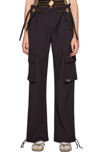 Picture of Embroidery Cutout Cargo Pants
