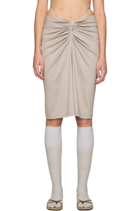 Picture of G-String Ruched Combo Zip Midi Skirt