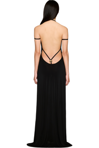 Picture of Draped Jersey Thong Maxi Dress