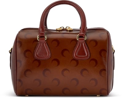 Marine Serre Moon Airbrushed Leather Strike Crossbody Bag