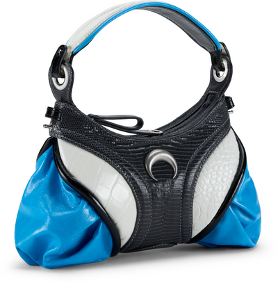 Marine Serre Lizard Printed Leather Futura Mini Handbag