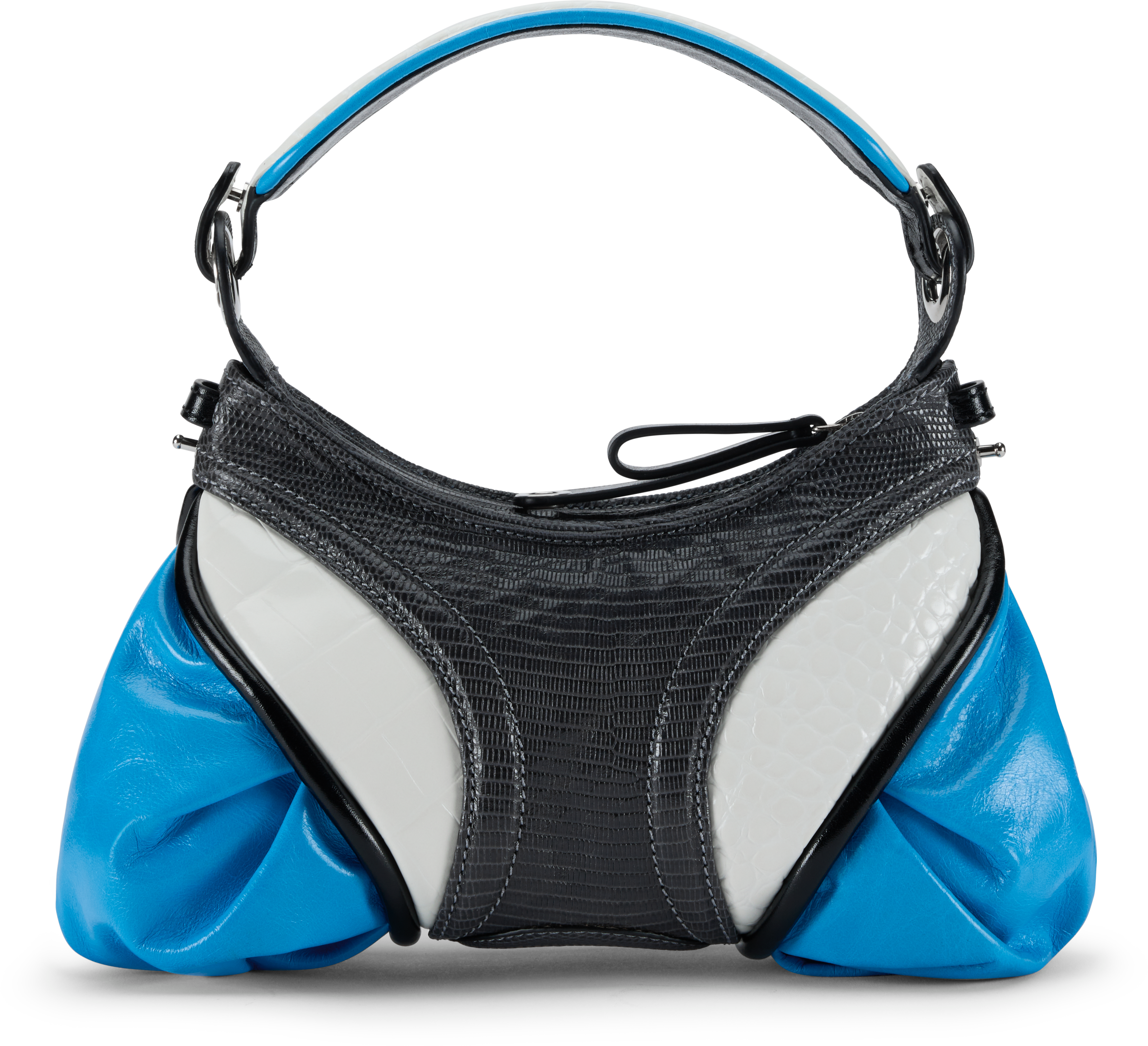 Marine Serre Lizard Printed Leather Futura Mini Handbag