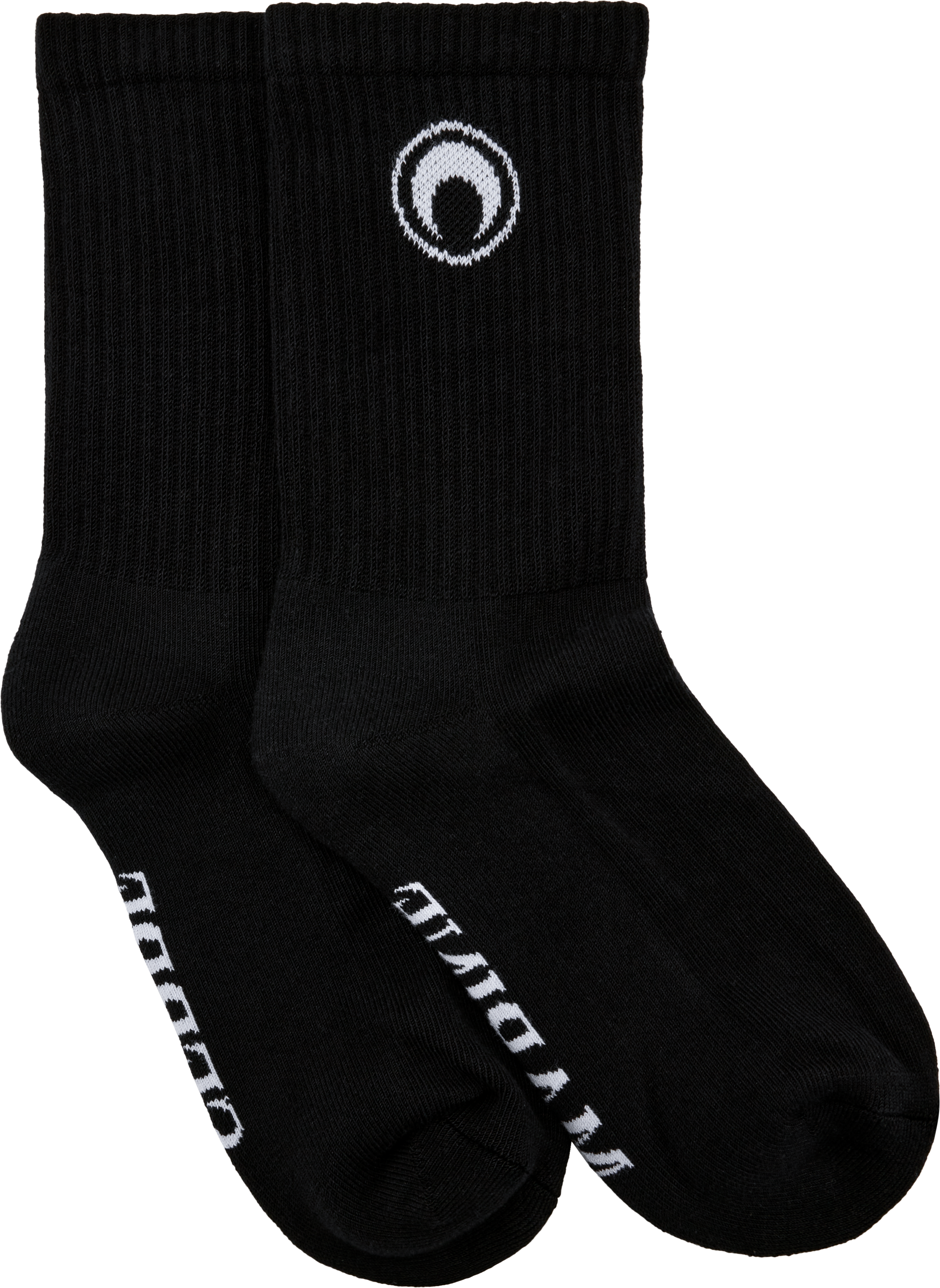 Picture of Moon Logo Ribbed Knit Crew Socks
