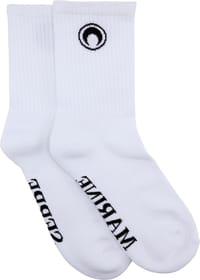Picture of Moon Logo Ribbed Knit Crew Socks