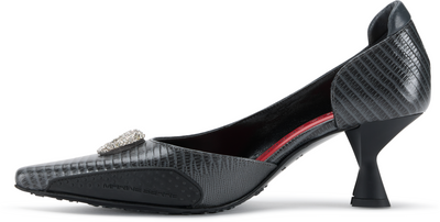 Marine Serre Lizard Printed Leather MS Pump Heels