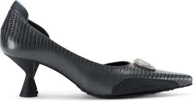 Marine Serre Lizard Printed Leather MS Pump Heels