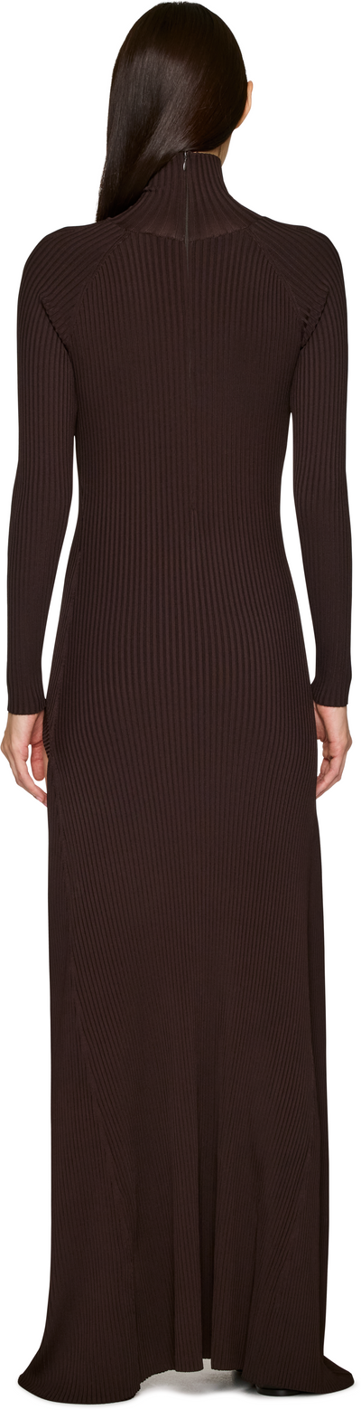 Coperni Leg Cut-Out Rib Gown Maxi Dress