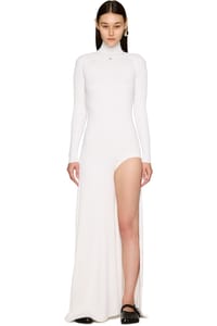 Picture of Leg Cut-Out Rib Gown Maxi Dress