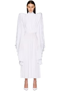 Picture of Tight Shoulder Plisse Maxi Dress