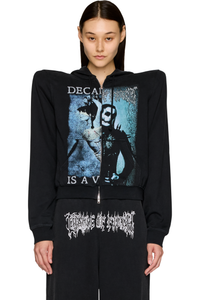Picture of Cradle of Filth Cut-Up Extreme Shoulder Zip-Up Hoodie