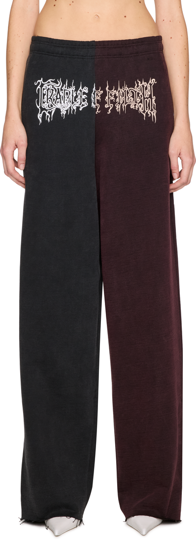 VETEMENTS Cradle of Filth Cut-Up Baggy Sweatpants