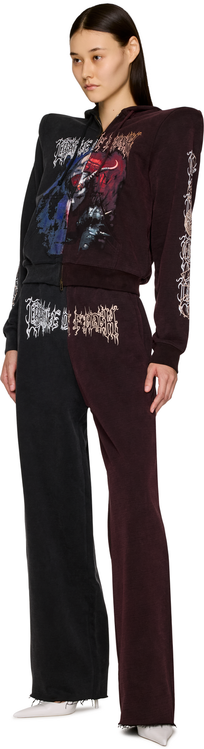 VETEMENTS Cradle of Filth Cut-Up Extreme Shoulder Zip-Up Hoodie
