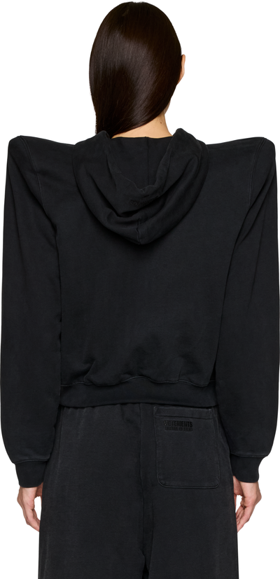 VETEMENTS Cradle of Filth Logo Extreme Shoulder Zip-Up Hoodie